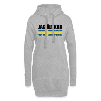 Jag Älskar Sverige - Sweat-shirt à capuche long Femme - gris chiné - Devant