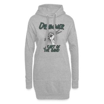 Drummer Drummer Band Cadeau Batterie - Sweat-shirt à capuche long Femme - gris chiné - Devant