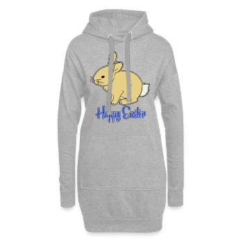 Joyeuses Pâques - Joyeuses Pâques - Sweat-shirt à capuche long Femme - gris chiné - Devant