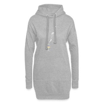 Un saut dans le vin Glass Diving Lady - Sweat-shirt à capuche long Femme - gris chiné - Devant