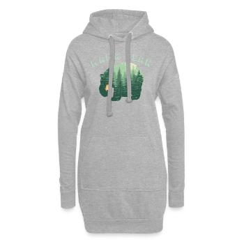 Wald Mama Bär für Mama Mama Mutter - Hoodie-Kleid - Grau meliert - Vorne