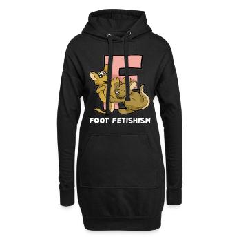 FOOT PIEDS FETISH pieds fétiche Worship footjob - Sweat-shirt à capuche long Femme - noir - Devant