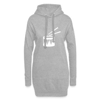 Drums - Drum - Musicians - Hoodie Dress - heather grey - Front