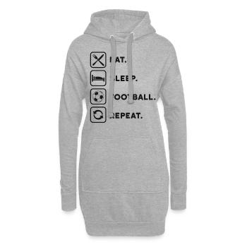 Footballeurs - Sweat-shirt à capuche long Femme - gris chiné - Devant