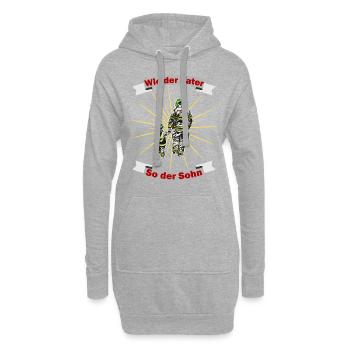Feuerwehr Geschenk - Hoodie-Kleid - Grau meliert - Vorne