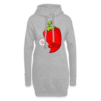 Chili - Sweat-shirt à capuche long Femme - gris chiné - Devant