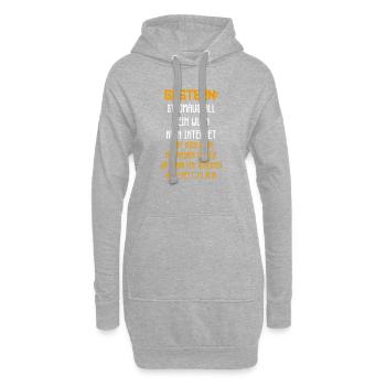 Gestern: Stromausfall Kein WLAN Kein Internet - Hoodie-Kleid - Grau meliert - Vorne