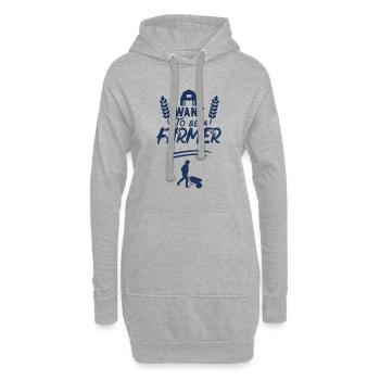 Bauer Landwirtschaft Landwirt Landwirtin Bäurin - Hoodie-Kleid - Grau meliert - Vorne