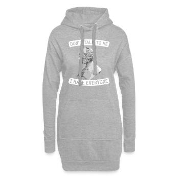 Philosophie Arthur Schopenhauer je déteste e - Sweat-shirt à capuche long Femme - gris chiné - Devant