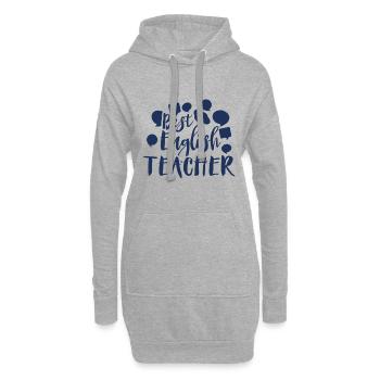 Enseignante - Sweat-shirt à capuche long Femme - gris chiné - Devant