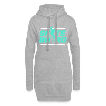 Skateboard - Hoodie-Kleid - Grau meliert - Vorne
