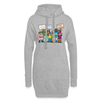 FRIDAY FOR FUTURE Protection de l’environnement Protection du climat - Sweat-shirt à capuche long Femme - gris chiné - Devant