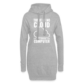 Es ist nur der Computer von jemanden anderem - Hoodie-Kleid - Grau meliert - Vorne