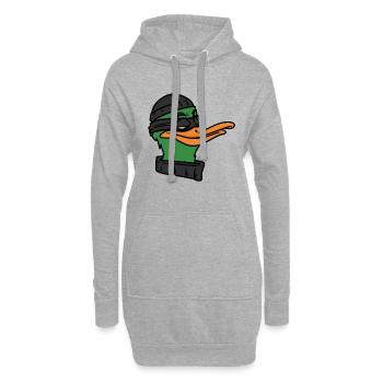 Duck Robber , Ente Räuber - Hoodie-Kleid - Grau meliert - Vorne
