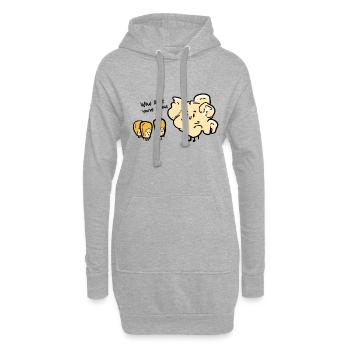 Poppin' Popcorn - Hoodie-Kleid - Grau meliert - Vorne