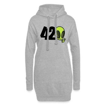 Alien 420 - Hoodie-Kleid - Grau meliert - Vorne