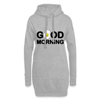 Good Morning Egg - Hoodie-Kleid - Grau meliert - Vorne