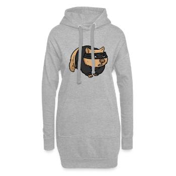 Burger cuisinier cuisinier - Sweat-shirt à capuche long Femme - gris chiné - Devant