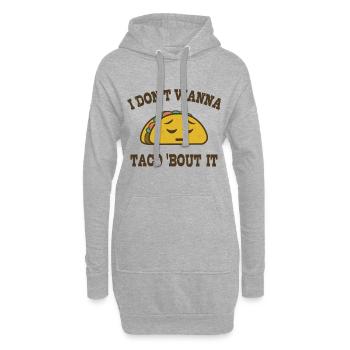 Taco 'bout It - Hoodie-Kleid - Grau meliert - Vorne