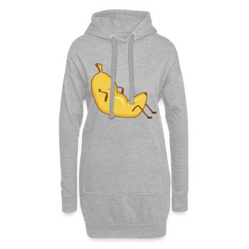 Banana Curl-ups Banane sport - Hoodie-Kleid - Grau meliert - Vorne
