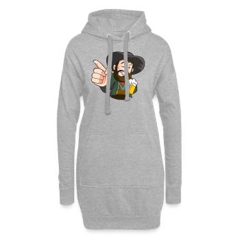 Andreas Hofer Mander’s isch Zeit - Sweat-shirt à capuche long Femme - gris chiné - Devant