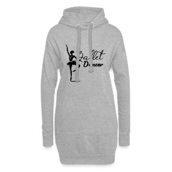 Ballett - Hoodie-Kleid - Grau meliert - Vorne