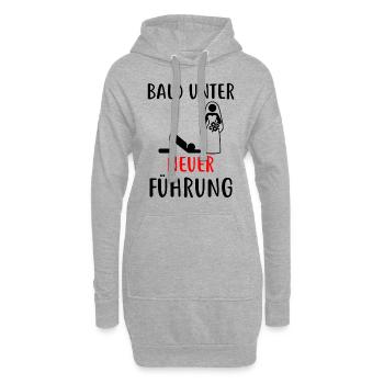 Ehe - Heirat - Neue Führung - Herrscher - Lustig - Hoodie-Kleid - Grau meliert - Vorne