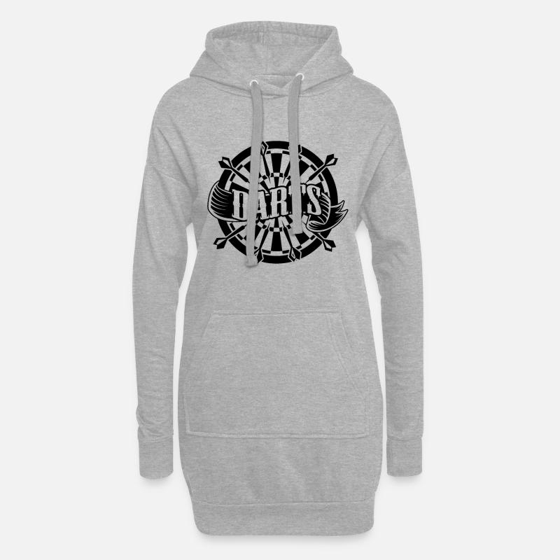 Fléchettes Fléchettes Fléchettes - Sweat-shirt à capuche long Femme - gris chiné