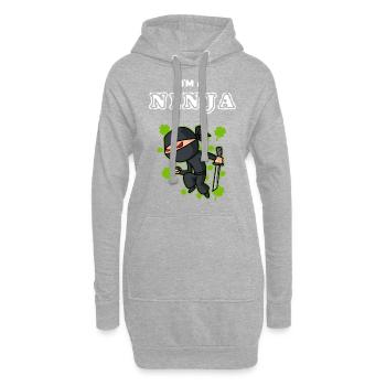 Ninja - Hoodie-Kleid - Grau meliert - Vorne