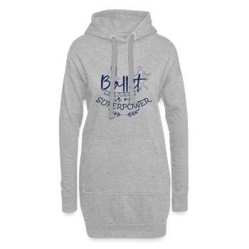 Ballet Ballet Ballet Ballet - Sweat-shirt à capuche long Femme - gris chiné - Devant