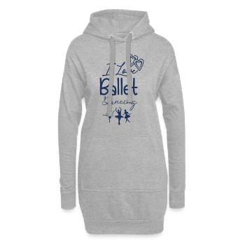 Ballett - Hoodie-Kleid - Grau meliert - Vorne