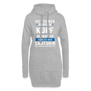 STIMMEN IM KOPF - SANTORIN - SANTORINI - T-SHIRT - Hoodie-Kleid - Grau meliert - Vorne