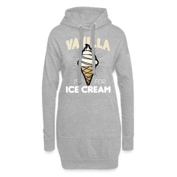 VANILLA IS FOR ICE CREAM BDSM sadomaso Sub Sklave - Hoodie-Kleid - Grau meliert - Vorne