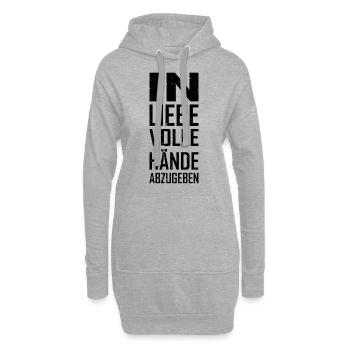 In Liebevolle Hände Abzugeben - Hoodie-Kleid - Grau meliert - Vorne