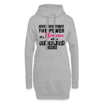 Psychologin Psychologie Frau - Hoodie-Kleid - Grau meliert - Vorne