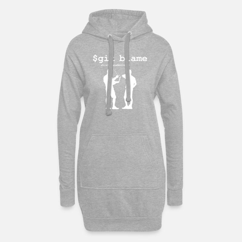 Git-Schuld - Hoodie-Kleid - Grau meliert