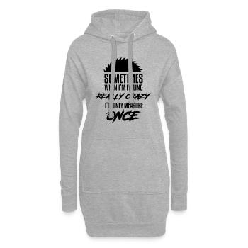 Tischler Kreissäge Messen Holzarbeiter Zimmermann - Hoodie-Kleid - Grau meliert - Vorne