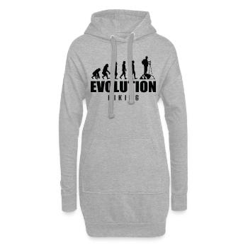 Evolution Hiking - Hoodie-Kleid - Grau meliert - Vorne