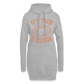 Tacos It’s Taco O’Clock Cinco De Mayo Cadeau - Sweat-shirt à capuche long Femme - gris chiné - Devant