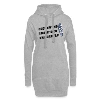 Rennrad Gegenwind Spruch Fahrrad Fahrradfahrn - Hoodie-Kleid - Grau meliert - Vorne