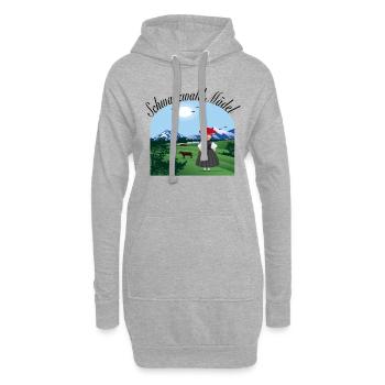 Schwarzwald-Mädel Bollenhut Heimat Tradition - Hoodie-Kleid - Grau meliert - Vorne