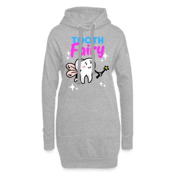 Dent Fée Dent Fée Dentiste Dentiste Docteur Cadeau - Sweat-shirt à capuche long Femme - gris chiné - Devant