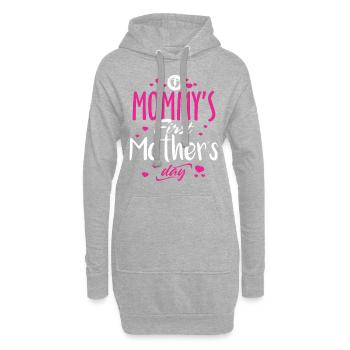 LA PREMIÈRE FÊTE DES MÈRES DE MAMAN Cadeau significatif pour maman - Sweat-shirt à capuche long Femme - gris chiné - Devant