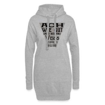 Ach wie gut dass niemand weiss - Hoodie-Kleid - Grau meliert - Vorne