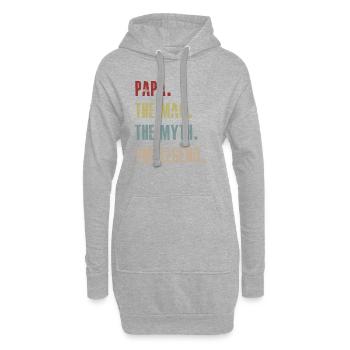 Papa The Man The Myth The Legend - Hoodie-Kleid - Grau meliert - Vorne