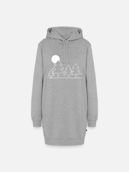 Wald - Hoodie-Kleid - Grau meliert