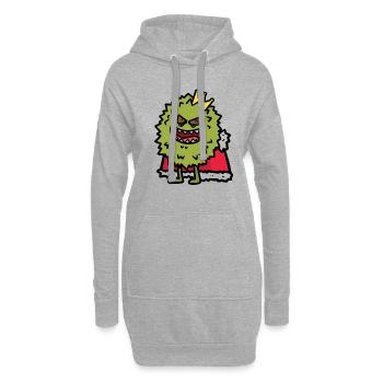 King Virus - Hoodie-Kleid - Grau meliert - Vorne