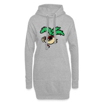 Rad Dish , Cooles Radieschen - Hoodie-Kleid - Grau meliert - Vorne