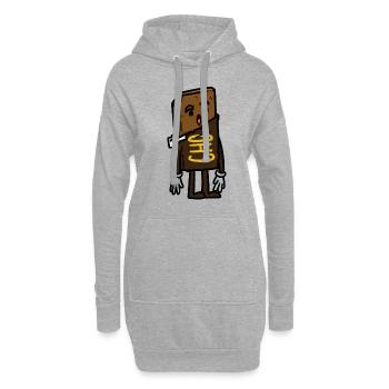 Chocolate Bite , Schokolade - Hoodie-Kleid - Grau meliert - Vorne