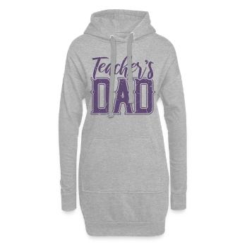Père De l’enseignant Fils École Fête des Pères Cadeau - Sweat-shirt à capuche long Femme - gris chiné - Devant